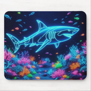 Tapis De Souris Requin néon coloré