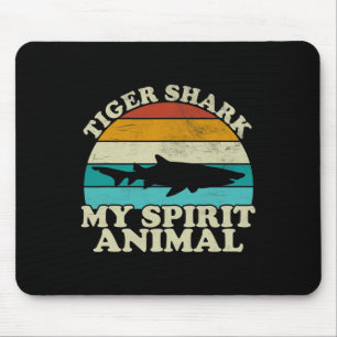 Tapis De Souris Requin Tigre Mon Animal Spirituel - Poisson Pêche