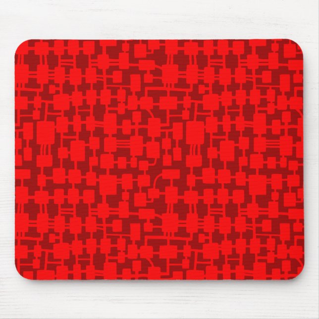 Tapis De Souris Réseau Abstrait - Red on Maroon 990000 (Devant)
