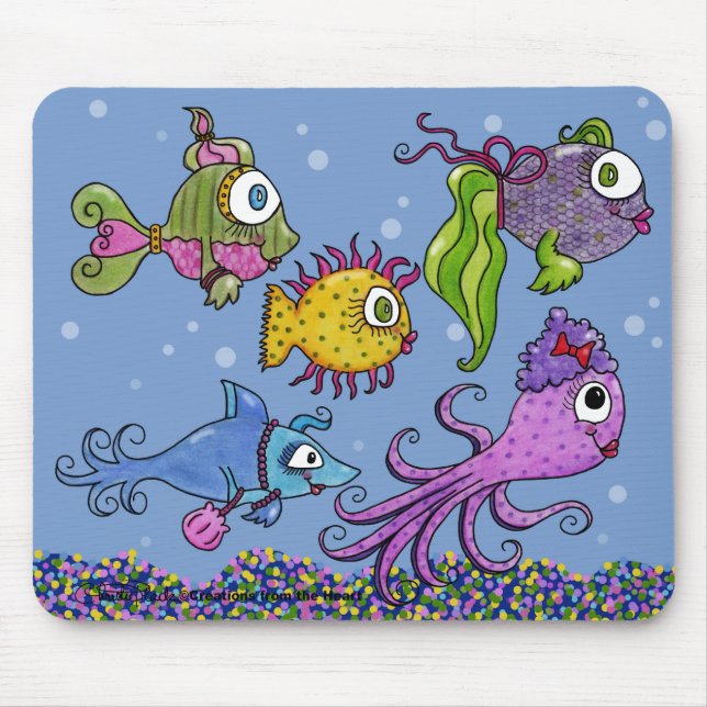 Tapis De Souris Réservoir De Poisson Monté (Devant)