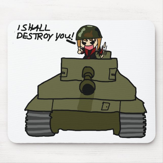 Tapis De Souris Réservoir Mousepad de Chibi (Devant)