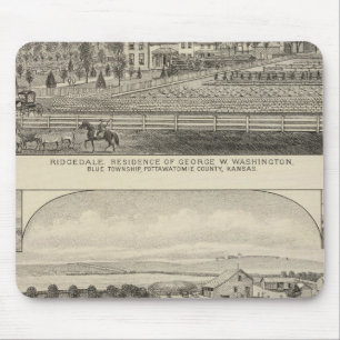 Tapis De Souris Résidences, fermes et chevaux du Kansas