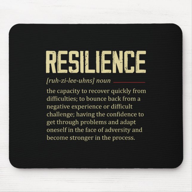Tapis De Souris Resilience Definition Dictionary Vintage Motivatio (Devant)
