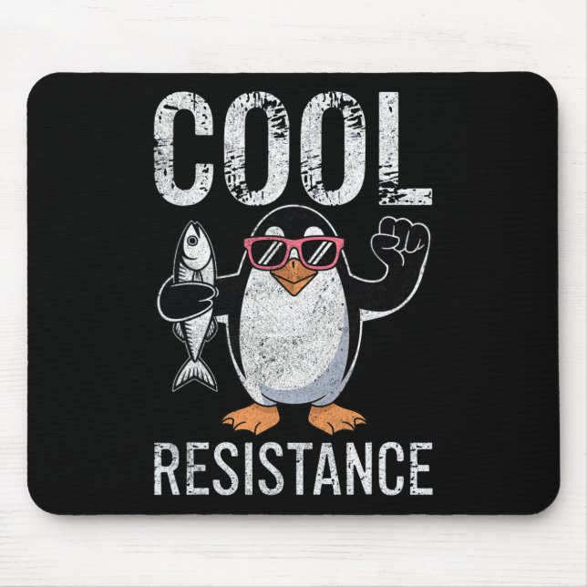 Tapis De Souris Résistance Cool subtile Tarifs de pingouin protest (Devant)