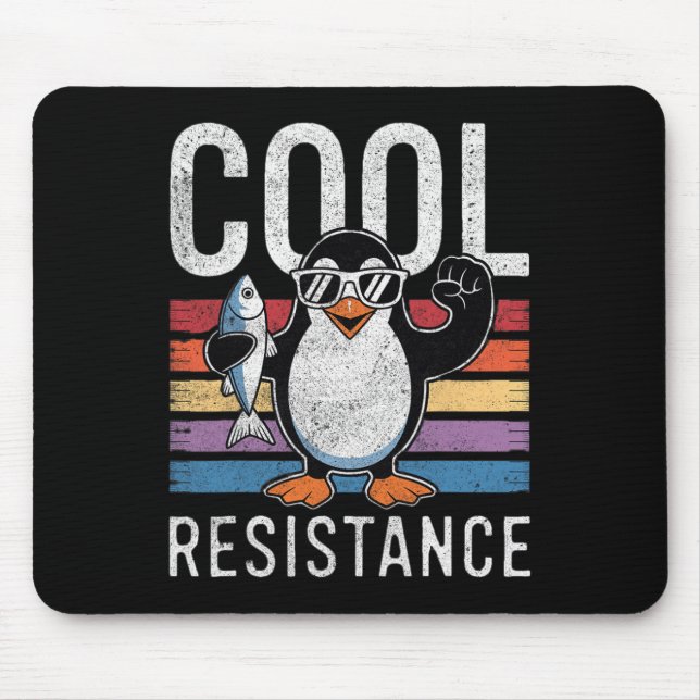 Tapis De Souris Résistance Cool subtile Tarifs de pingouin protest (Devant)