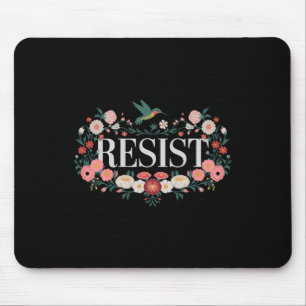 Tapis De Souris Résister à la protestation florale Trump Anti Trum