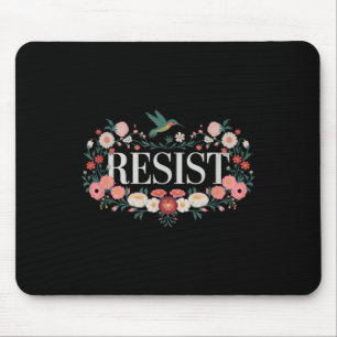 Tapis De Souris Résister à la protestation florale Trump Anti Trum