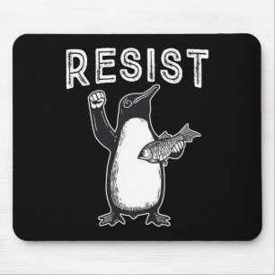 Tapis De Souris Résister à la protestation politique de Penguin
