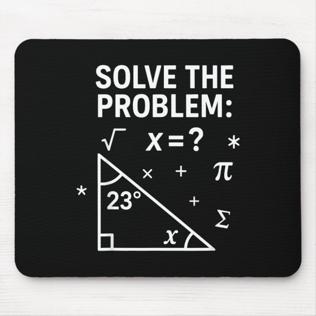 Tapis De Souris Résoudre le problème drôle maths 67 mème enseignan (Devant)