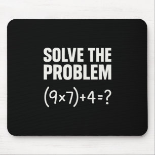 Tapis De Souris Résoudre le problème drôle maths 67 mème enseignan