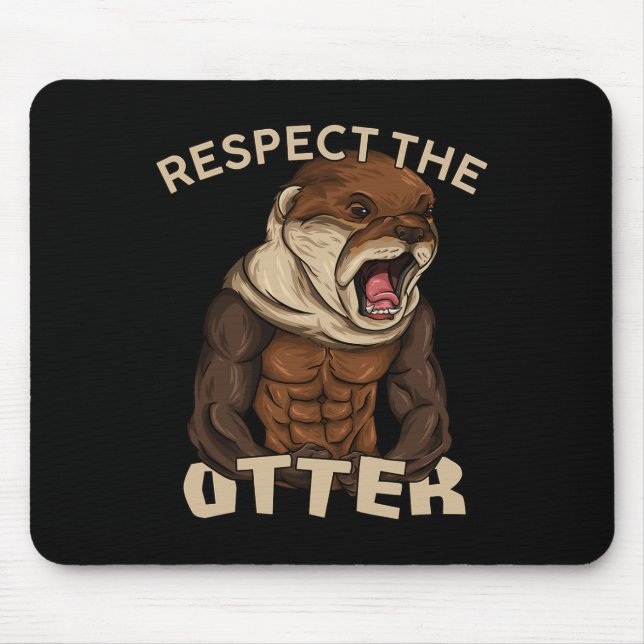 Tapis De Souris Respect The Otter - Muscular Fitness Bodybuilder A (Devant)