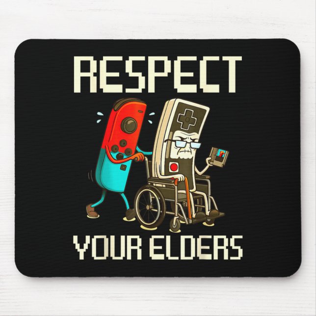 Tapis De Souris Respect Your Elders Gaming Clic  (Devant)