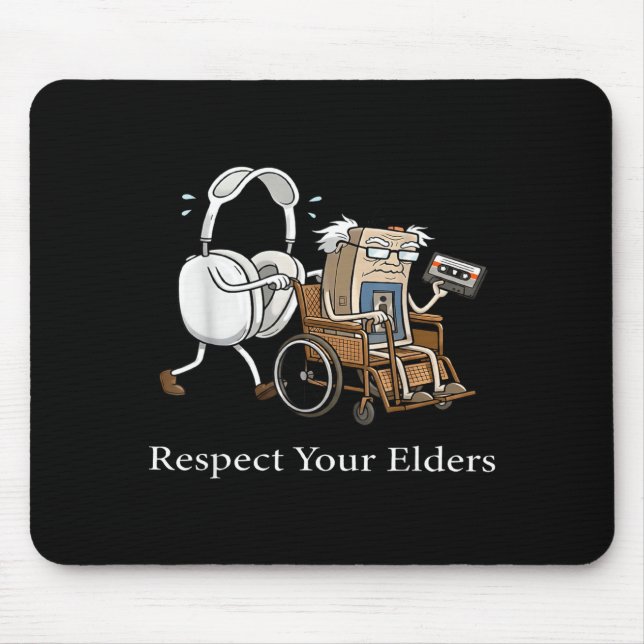 Tapis De Souris Respect Your Elders Retro Gaming Funny Gamer Contr (Devant)