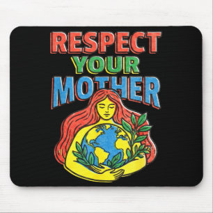 Tapis De Souris Respecter la planète mère terre drôle environnemen