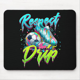 Tapis De Souris Respectez le goutte à goutte Soccer Glace Goutte à