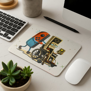 Tapis De Souris Respectez Vos Aînés Contrôle de jeu Rétro Drôle