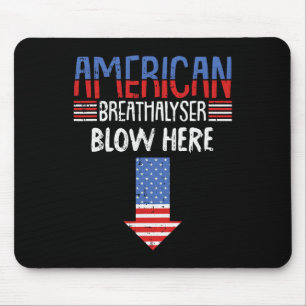 Tapis De Souris Respiralyzer 4 juillet Drôle américain drôle Patri