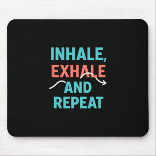 Tapis De Souris Respirer Et Répéter Graphique De Yoga Pleine Consc
