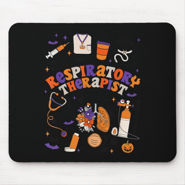 Tapis De Souris Resratory Therast Shirt Halloween Resratory Theras (Devant)