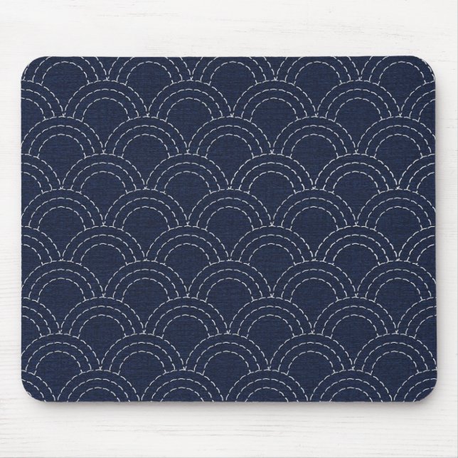 Tapis De Souris Ressacs japonais de sashiko (Devant)