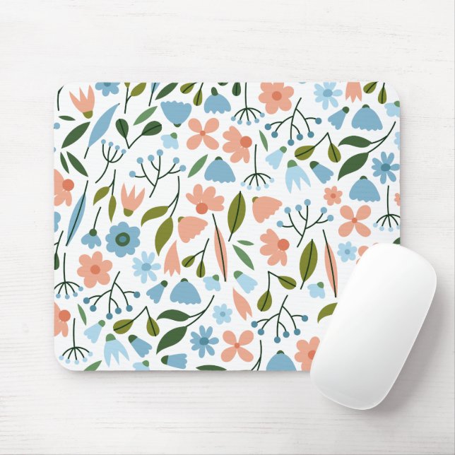 Tapis De Souris Ressort floral minimal (Avec souris)