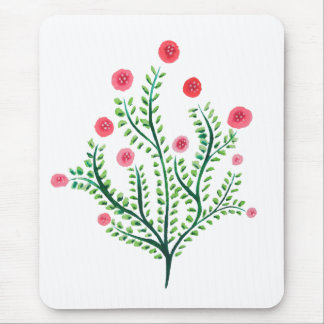 Tapis De Souris Ressort minimaliste Floral Joli Plante d'aquarelle