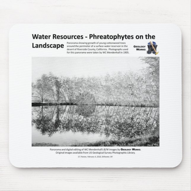Tapis De Souris Ressources en eau I - Phreatophytes sur le paysage (Devant)