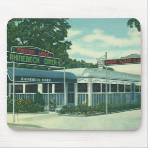 Tapis De Souris Restaurant vintage, Retro Rhinebeck Roadside Diner