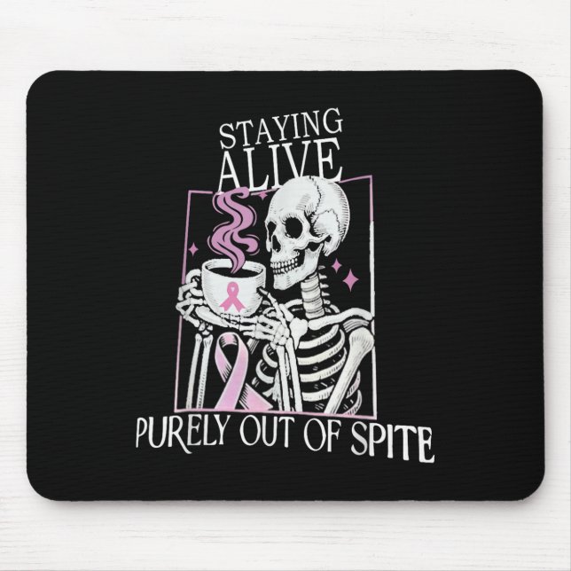 Tapis De Souris Rester Vivant Simplement Hors De Ste, Squelette dr (Devant)