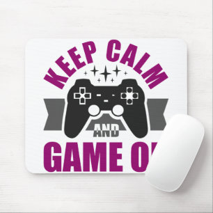 Tapis De Souris Restez calme et jouer sur le jeu