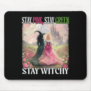 Tapis De Souris Restez rose Restez vert Restez Witchy Witch Hallow