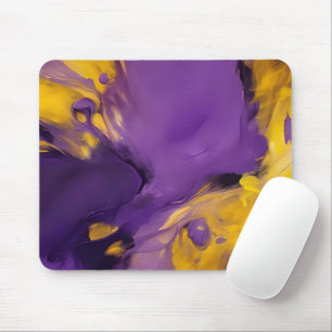Tapis De Souris Résumé abstrait violet et or