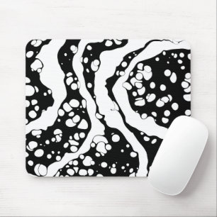 Tapis De Souris Résumé noir et blanc