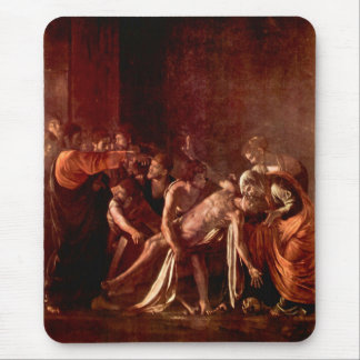 Tapis De Souris Résurrection de Lazarre par Caravaggio