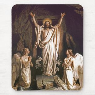 Tapis De Souris Résurrection du Christ. Cadeau d'art raffiné Mou