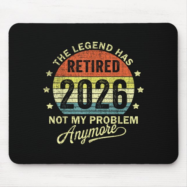 Tapis De Souris Retired 2026 Retirement 2026  (Devant)