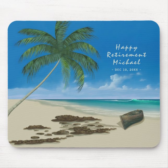 Tapis De Souris Retirement Tropical Sand Beach Custom (Devant)