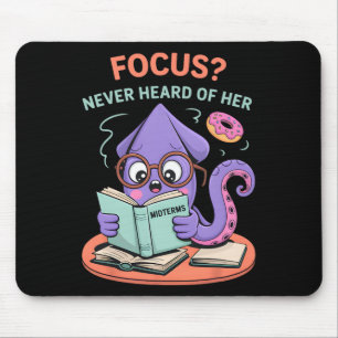 Tapis De Souris Retour à l'école Drôle de calamar Focus Jamais ent