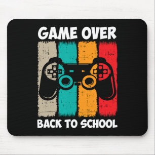 Tapis De Souris Retour À L'École Fun Jeu Sur Vidéo De L'Étudiant