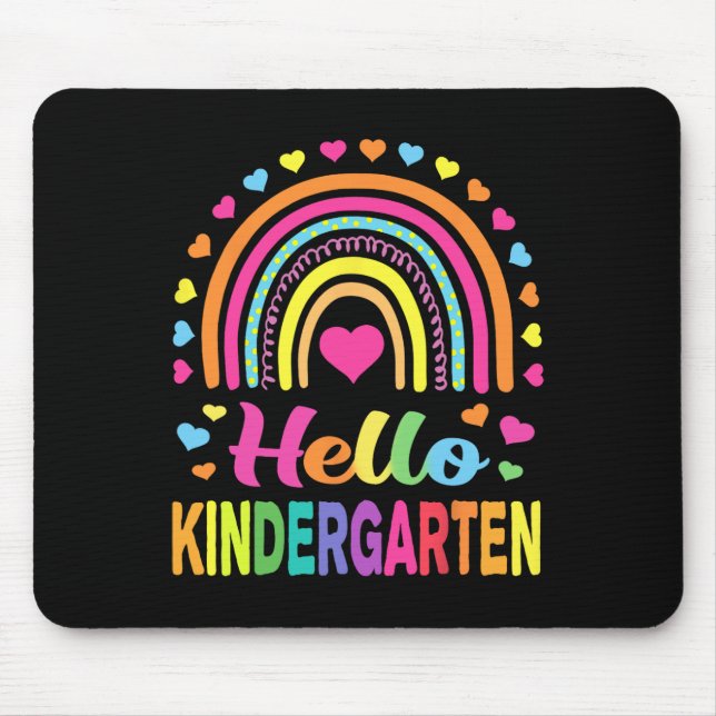 Tapis De Souris Retour à l'école Hello Kindergarten Squad Enseigna (Devant)