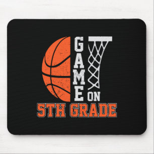 Tapis De Souris Retour À L'École Jeu Sur Basketball De 5E Année Fu