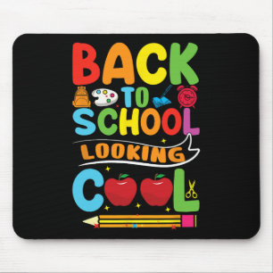 Tapis De Souris Retour À L'École Premier Jour De L'École Enseignan