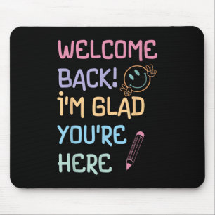 Tapis De Souris Retour À L'École Professeur Bienvenue Retour Je Su