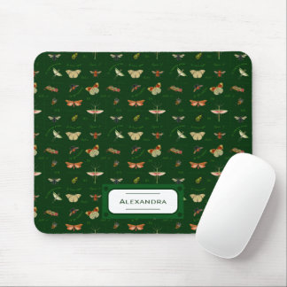 Tapis De Souris Retourner à l'école Vintage Insectes Souris