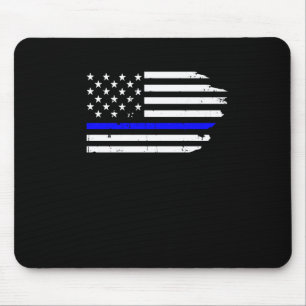 Tapis De Souris Retourner L'Autocollant Drapeau Bleu