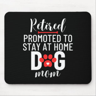 Tapis De Souris Retraité Promu À Rester À La Maison Chien Mo