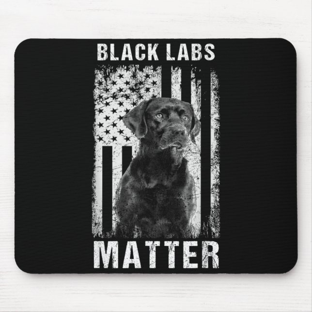 Tapis De Souris Retriever du Labrador Black Labs (Devant)