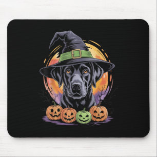 Tapis De Souris Retriever Labrador noir Halloween pour hommes femm