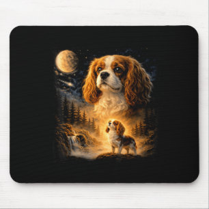 Tapis De Souris Rétro 90 cavalier king charles spaniel hurlant à