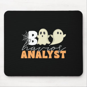 Tapis De Souris Retro Aba Therapist Bcba Halloween Ghost Boo Havio